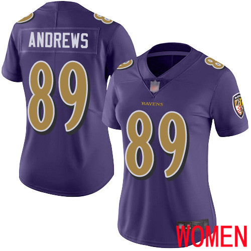 Baltimore Ravens Limited Purple Women Mark Andrews Jersey NFL Football #89 Rush Vapor Untouchable->women nfl jersey->Women Jersey